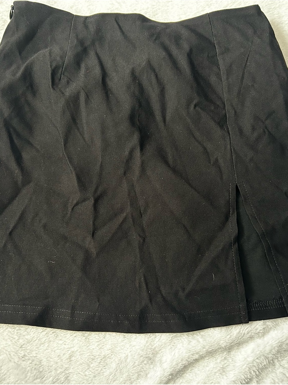SHEIN Black Mini Skirt with Side Slit